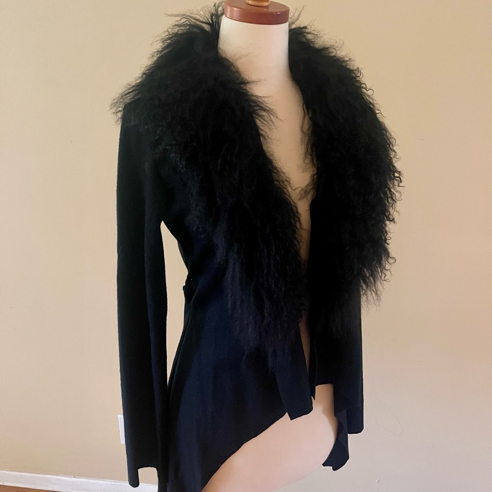 Tibetan Lamb Fur Jacket Coat Wool 100%